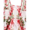 image:imageRoseSeek Womens Floral Tropical Graphic Short Dress Boho Ruffle Hem Sleeveless Vacation Tank DressMix Beige