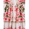 image:imageRoseSeek Womens Floral Tropical Graphic Short Dress Boho Ruffle Hem Sleeveless Vacation Tank DressMix Beige