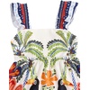 image:imageRoseSeek Womens Floral Tropical Graphic Short Dress Boho Ruffle Hem Sleeveless Vacation Tank DressMulticolor Beige