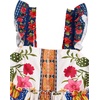 image:imageRoseSeek Womens Floral Tropical Graphic Short Dress Boho Ruffle Hem Sleeveless Vacation Tank DressMulticolor Blue