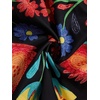 image:imageRoseSeek Womens Floral Tropical Graphic Short Dress Boho Ruffle Hem Sleeveless Vacation Tank DressMulticolor Floral Black