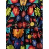 image:imageRoseSeek Womens Floral Tropical Graphic Short Dress Boho Ruffle Hem Sleeveless Vacation Tank DressMulticolor Floral Black