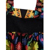 image:imageRoseSeek Womens Floral Tropical Graphic Short Dress Boho Ruffle Hem Sleeveless Vacation Tank DressMulticolor Floral Black
