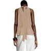 image:imageRoseSeek Womens Flowy Going Out Halter Tops Ruffle Mesh Tops Cut Out Sleeveless Tie Neck Tank Top Summer OutfitApricot
