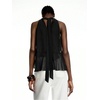 image:imageRoseSeek Womens Flowy Going Out Halter Tops Ruffle Mesh Tops Cut Out Sleeveless Tie Neck Tank Top Summer OutfitBlack