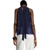 image:imageRoseSeek Womens Flowy Going Out Halter Tops Ruffle Mesh Tops Cut Out Sleeveless Tie Neck Tank Top Summer OutfitDeep Blue