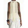 image:imageRoseSeek Womens Flowy Going Out Halter Tops Ruffle Mesh Tops Cut Out Sleeveless Tie Neck Tank Top Summer OutfitLight Yellow