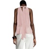 image:imageRoseSeek Womens Flowy Going Out Halter Tops Ruffle Mesh Tops Cut Out Sleeveless Tie Neck Tank Top Summer OutfitPink