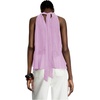 image:imageRoseSeek Womens Flowy Going Out Halter Tops Ruffle Mesh Tops Cut Out Sleeveless Tie Neck Tank Top Summer OutfitPurple