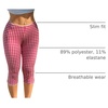 image:imageRoseSeek Womens Gingham Split Leggings Lace Low Rise Elastic Waist Skinny Capri PantsRed and White