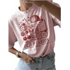 image:imageRoseSeek Womens Graphic Cherry Bow Tees Casual Letter Print Round Neck T Shirt Summer Short Sleeve Trendy TopsPink With Graphic