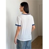 image:imageRoseSeek Womens Graphic Cherry Bow Tees Casual Letter Print Round Neck T Shirt Summer Short Sleeve Trendy TopsWhite Bow Blue