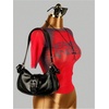 image:imageRoseSeek Womens Graphic Print Sheer Mesh Crop Tees Short Sleeve Crew Neck TShirts Going Out TopsDark Red