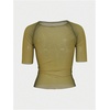 image:imageRoseSeek Womens Graphic Print Sheer Mesh Crop Tees Short Sleeve Crew Neck TShirts Going Out TopsGreen