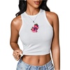 image:imageRoseSeek Womens Graphic Y2k Going Out Tank Tops Sleeveless Martini Casual Slim Fit Summer Crop TopDeep White