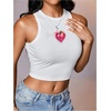 image:imageRoseSeek Womens Graphic Y2k Going Out Tank Tops Sleeveless Martini Casual Slim Fit Summer Crop TopLight White