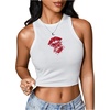 image:imageRoseSeek Womens Graphic Y2k Going Out Tank Tops Sleeveless Martini Casual Slim Fit Summer Crop TopMedium White