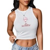 image:imageRoseSeek Womens Graphic Y2k Going Out Tank Tops Sleeveless Martini Casual Slim Fit Summer Crop TopMuti White