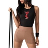 image:imageRoseSeek Womens Graphic Y2k Going Out Tank Tops Sleeveless Martini Casual Slim Fit Summer Crop TopPrint Black