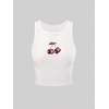 image:imageRoseSeek Womens Graphic Y2k Going Out Tank Tops Sleeveless Martini Casual Slim Fit Summer Crop TopWhite and Red
