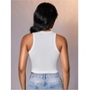 image:imageRoseSeek Womens Graphic Y2k Going Out Tank Tops Sleeveless Martini Casual Slim Fit Summer Crop TopYellow and White