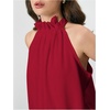 image:imageRoseSeek Womens Halter Tops Tie Back Sleeveless Casual Blouses Dressy Work Shirts Going Out Summer TopsDeep Red