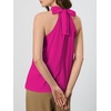 image:imageRoseSeek Womens Halter Tops Tie Back Sleeveless Casual Blouses Dressy Work Shirts Going Out Summer TopsHot Pink