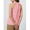 image:imageRoseSeek Womens Halter Tops Tie Back Sleeveless Casual Blouses Dressy Work Shirts Going Out Summer TopsLight Pink