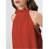 image:imageRoseSeek Womens Halter Tops Tie Back Sleeveless Casual Blouses Dressy Work Shirts Going Out Summer TopsLight Red
