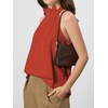 image:imageRoseSeek Womens Halter Tops Tie Back Sleeveless Casual Blouses Dressy Work Shirts Going Out Summer TopsLight Red