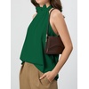 image:imageRoseSeek Womens Halter Tops Tie Back Sleeveless Casual Blouses Dressy Work Shirts Going Out Summer TopsOlive Green