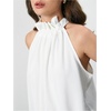 image:imageRoseSeek Womens Halter Tops Tie Back Sleeveless Casual Blouses Dressy Work Shirts Going Out Summer TopsPure White