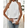 image:imageRoseSeek Womens Halter Tops Tie Back Sleeveless Casual Blouses Dressy Work Shirts Going Out Summer TopsWhite