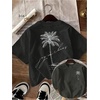 image:imageRoseSeek Womens Hawaiian Shirts Tropical Graphic Tees Crewneck Short Sleeve Vacation Summer T ShirtBlack Graphic