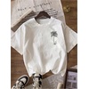 image:imageRoseSeek Womens Hawaiian Shirts Tropical Graphic Tees Crewneck Short Sleeve Vacation Summer T ShirtTropical White