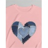 image:imageRoseSeek Womens Heart Patchwork Lemon Fruit Printed Summer T Shirt Short Sleeve Crewneck Graphic Tees TopsPink