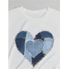 image:imageRoseSeek Womens Heart Patchwork Lemon Fruit Printed Summer T Shirt Short Sleeve Crewneck Graphic Tees TopsWhite
