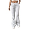 image:imageRoseSeek Womens High Waisted Crossover Flare Leg Sweatpants Baggy Drawstring Athletic Joggers Casual Workout Yoga PantsGrey