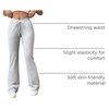 image:imageRoseSeek Womens High Waisted Crossover Flare Leg Sweatpants Baggy Drawstring Athletic Joggers Casual Workout Yoga PantsGrey