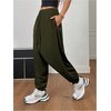 image:imageRoseSeek Womens Hippie Baggy Harem Pants Drawstring Waist Drop Crotch Trousers Asymmetrical Wrap StreetwearArmy Green