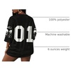 image:imageRoseSeek Womens Jersey Shirts Number Graphic V Neck 34 Sleeve Football Y2k T Shirts Tops StreetwearNumber Black