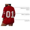 image:imageRoseSeek Womens Jersey Shirts Number Graphic V Neck 34 Sleeve Football Y2k T Shirts Tops StreetwearRed