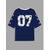 image:imageRoseSeek Womens Jersey Shirts Number Graphic V Neck 34 Sleeve Football Y2k T Shirts Tops StreetwearRoyal Blue