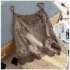 image:imageRoseSeek Womens Lace Trim Cami Tops Spaghetti Strap V Neck Sleeveless Tank Tops Y2k Vintage Retro CamisoleCoffee Brown