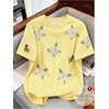 image:imageRoseSeek Womens Lemon Print Cute Tops Crew Neck Short Sleeve T Shirts Casual Summer TopsMulticolor Yellow