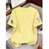 image:imageRoseSeek Womens Lemon Print Cute Tops Crew Neck Short Sleeve T Shirts Casual Summer TopsMulticolor Yellow