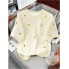 image:imageRoseSeek Womens Lemon Print Cute Tops Crew Neck Short Sleeve T Shirts Casual Summer TopsPrint Yellow