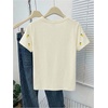 image:imageRoseSeek Womens Lemon Print Cute Tops Crew Neck Short Sleeve T Shirts Casual Summer TopsPrint Yellow