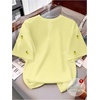 image:imageRoseSeek Womens Lemon Print Cute Tops Crew Neck Short Sleeve T Shirts Casual Summer TopsYellow