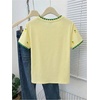 image:imageRoseSeek Womens Lemon Print Cute Tops Crew Neck Short Sleeve T Shirts Casual Summer TopsYellow and Green